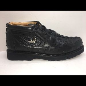 Men’s Crocodile/Ostrich Print Leather Shoes